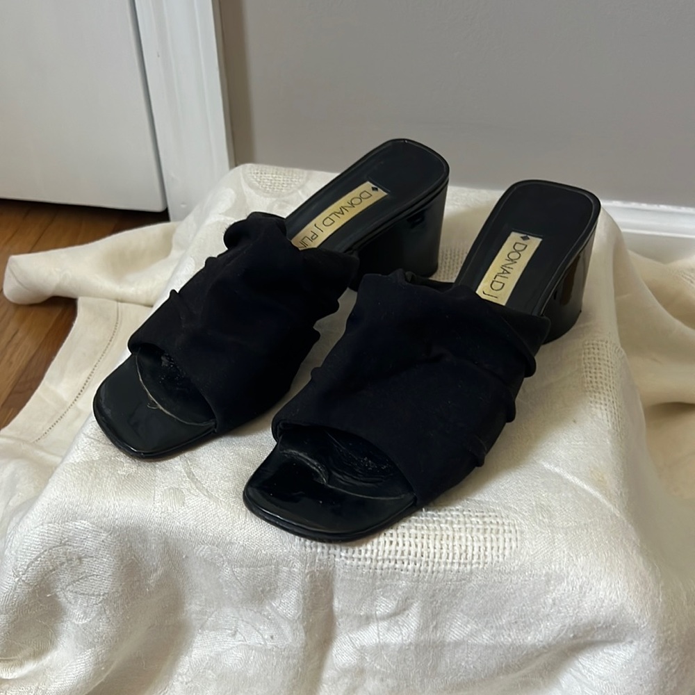 Donald Pliner Open-toe Fabric Mules